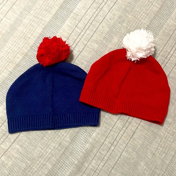 KOALA KIDS | Boys Red and Blue Beanie Hats Set of 2 Size 6-12m - Picture 2 of 6
